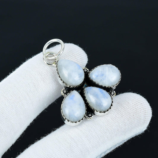 White Moonstone Teardrop Pendant