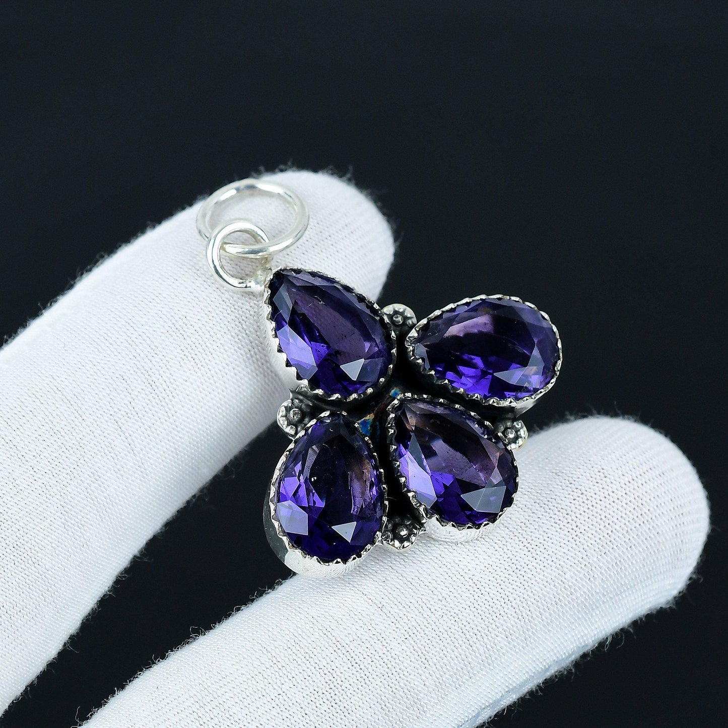 Purple Amethyst Teardrop Pendant