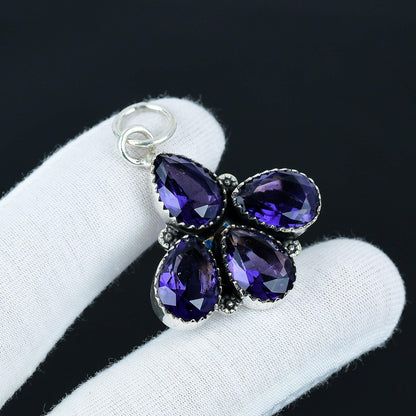 Purple Amethyst Teardrop Pendant