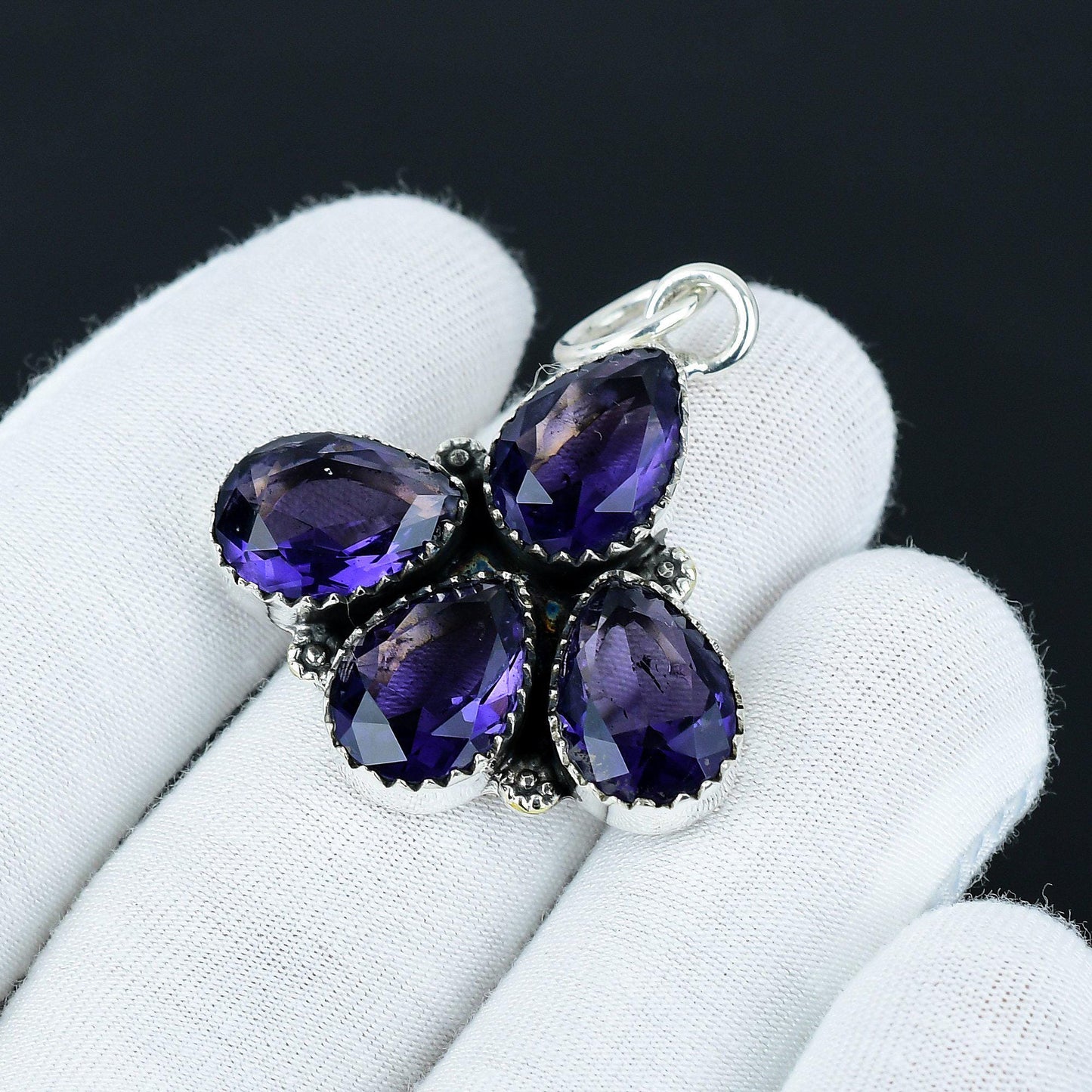 Purple Amethyst Teardrop Pendant