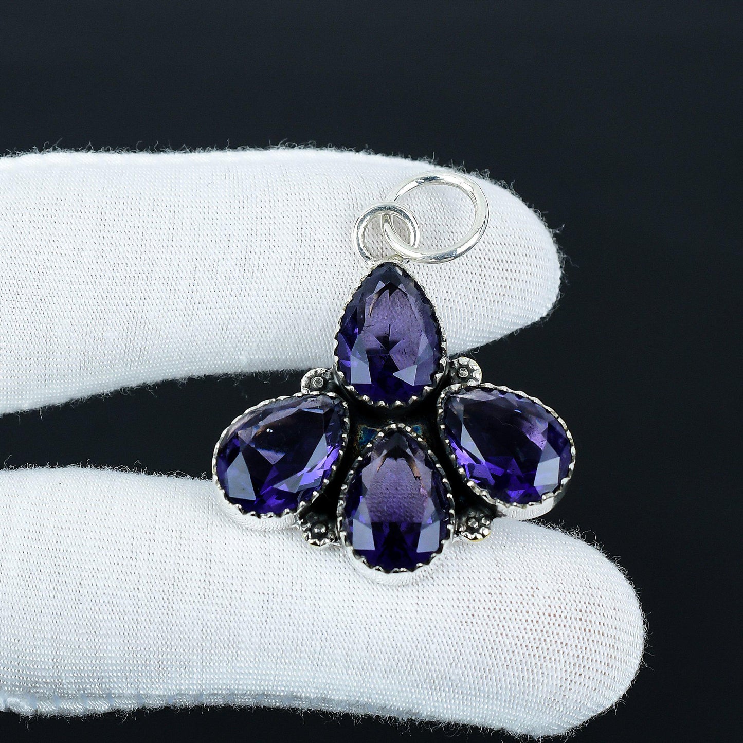 Purple Amethyst Teardrop Pendant