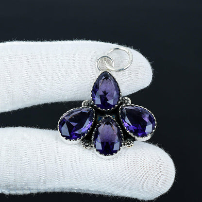 Purple Amethyst Teardrop Pendant