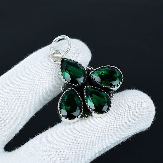 Green Tourmaline Teardrop Pendant