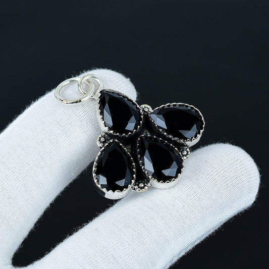 Black Spinel Teardrop Pendant