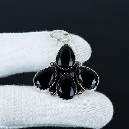 Black Spinel Teardrop Pendant