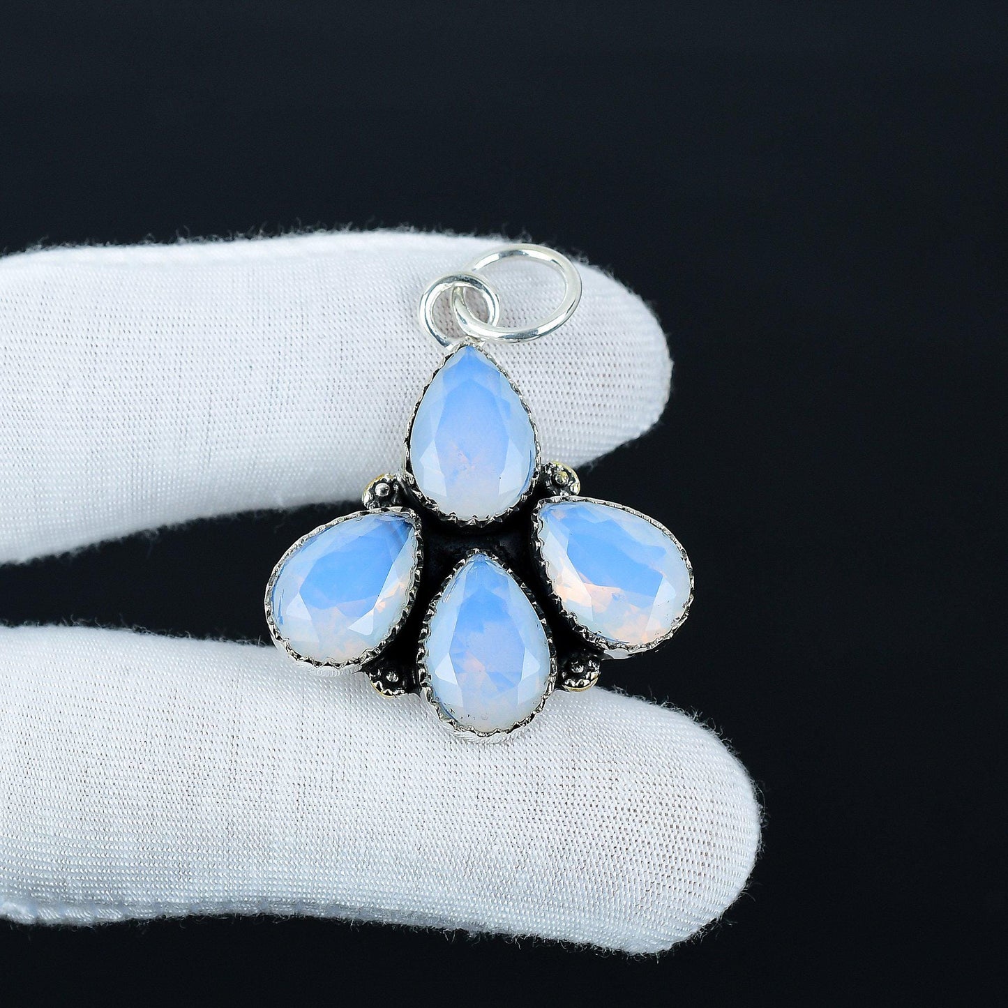 Milky Opal Teardrop Pendant