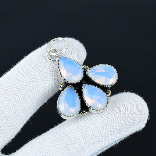 Milky Opal Teardrop Pendant