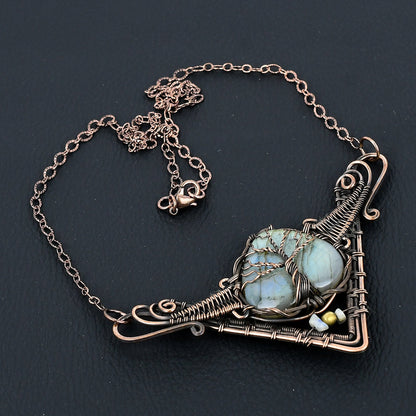 Blue Labradorite Gemstone Necklace