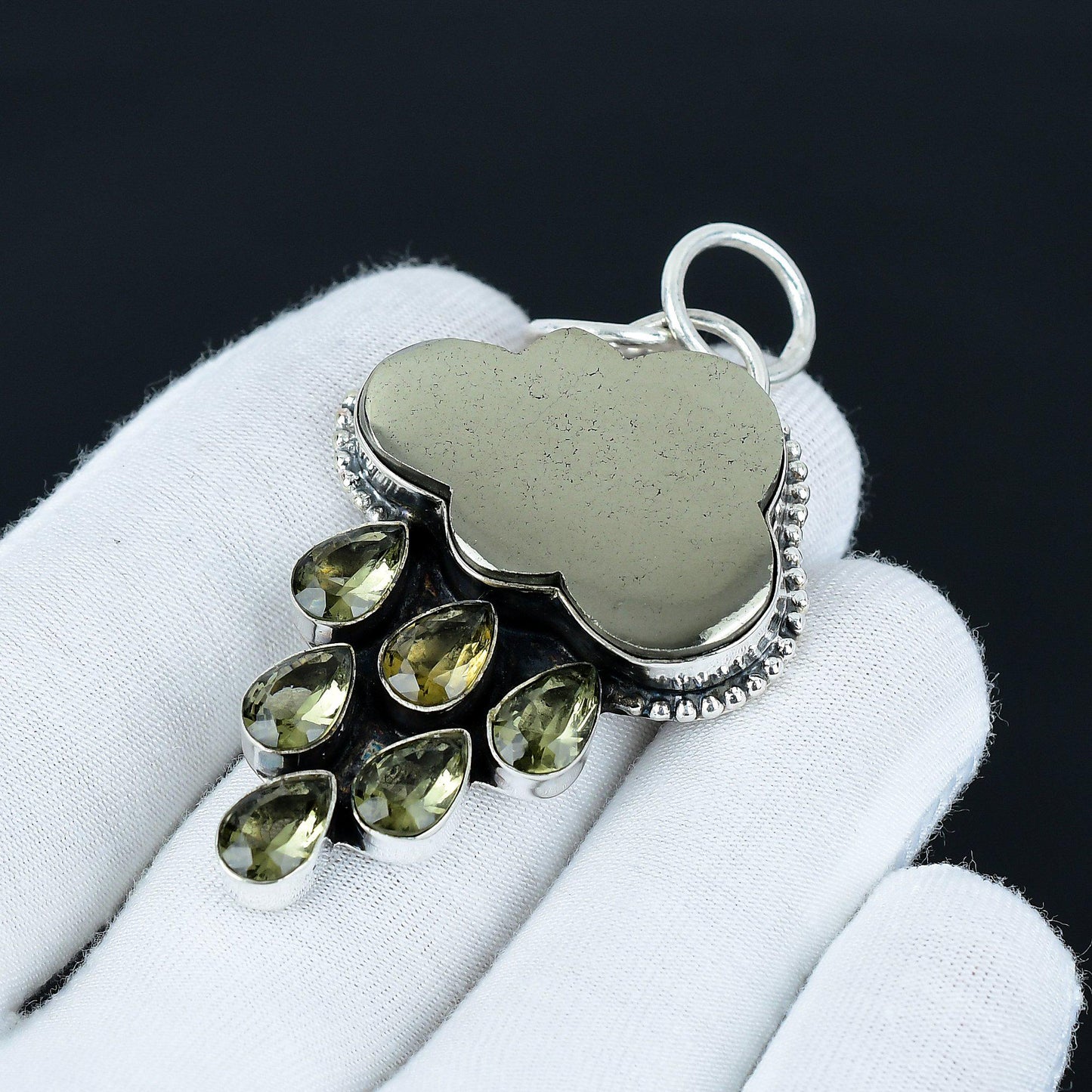 Gold Pyrite Cloud Pendant