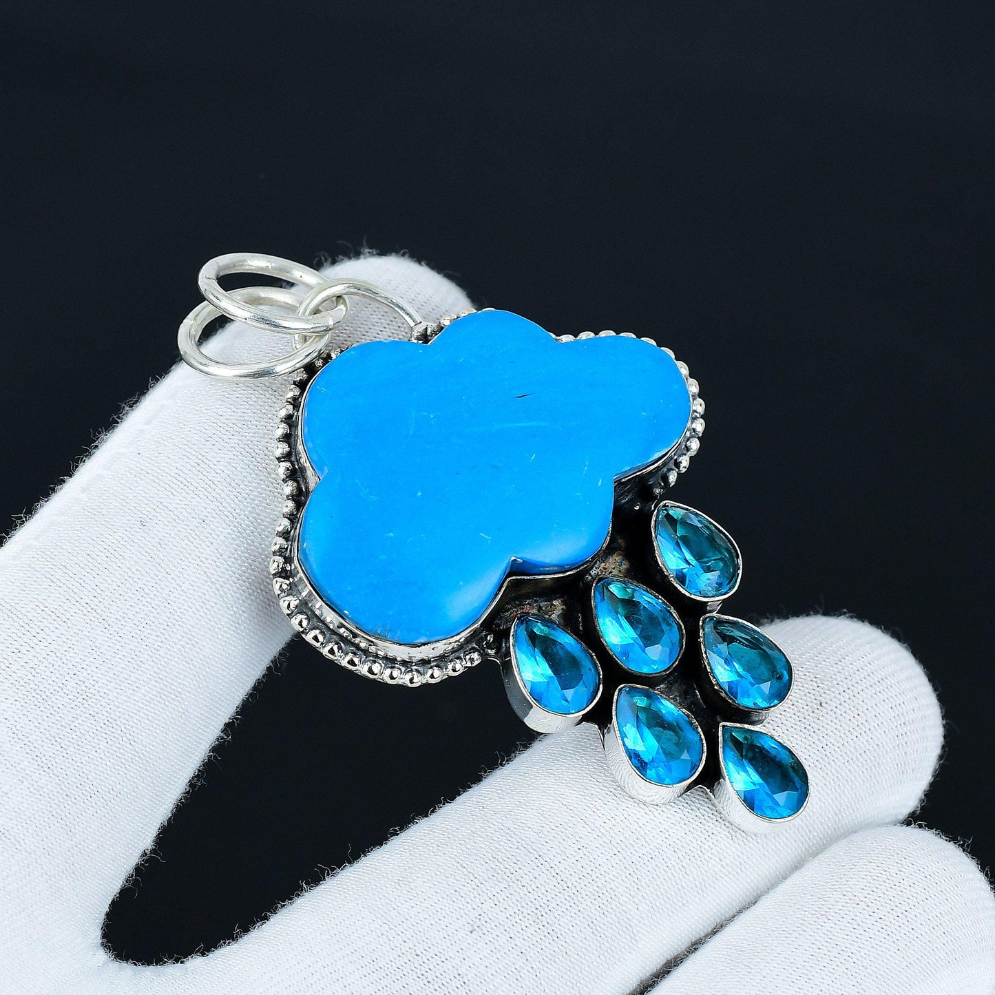 Sleeping Beauty Turquoise Silver Pendant