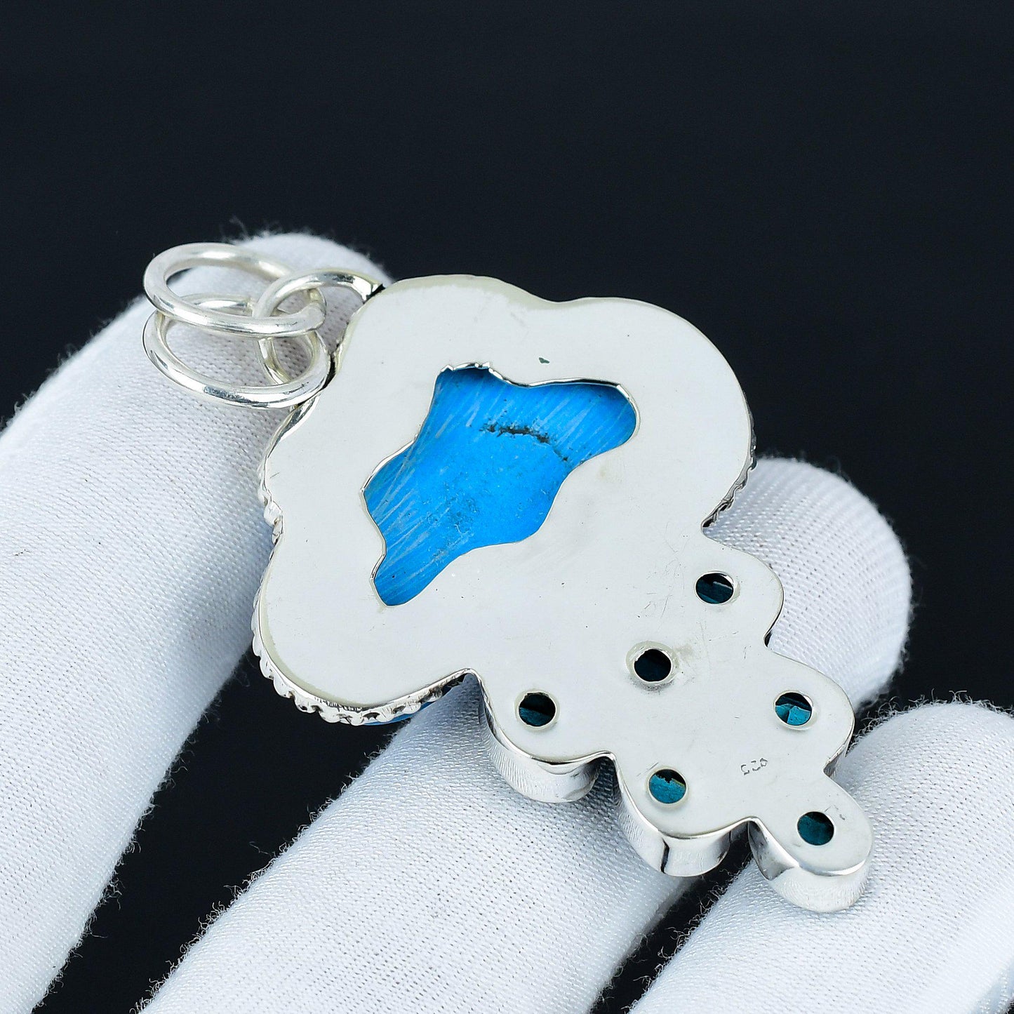 Sleeping Beauty Turquoise Silver Pendant