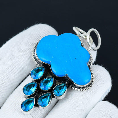 Sleeping Beauty Turquoise Silver Pendant