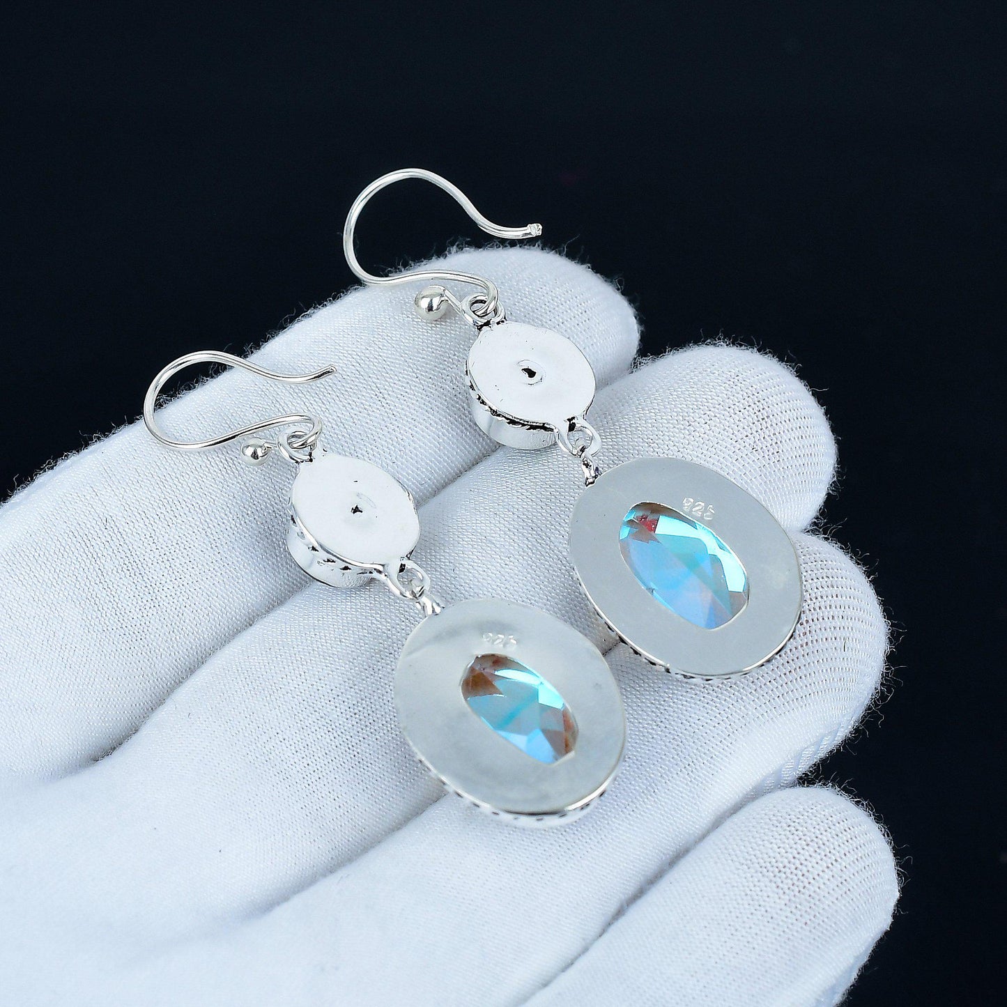 Mystic Topaz Dangle Earrings