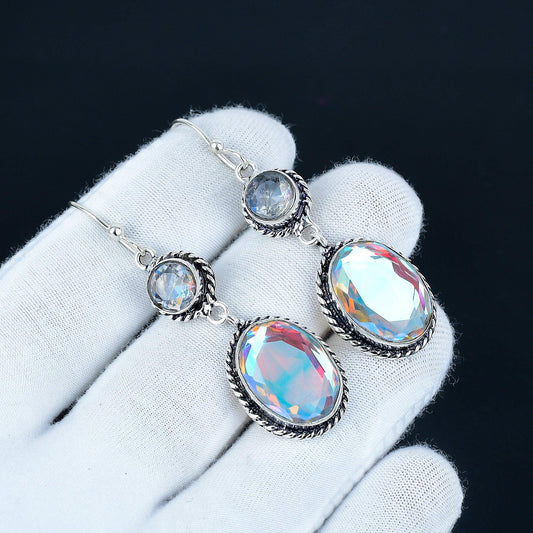 Mystic Topaz Dangle Earrings