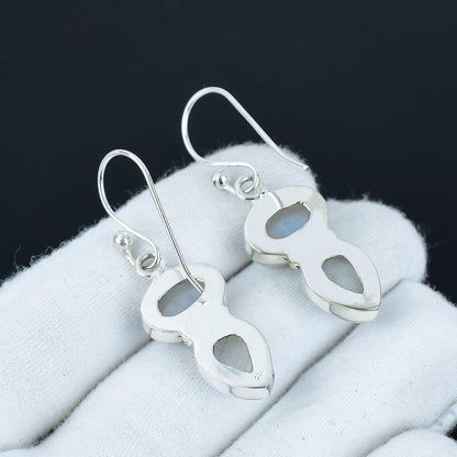 Rainbow Moonstone Gemstone Earrings