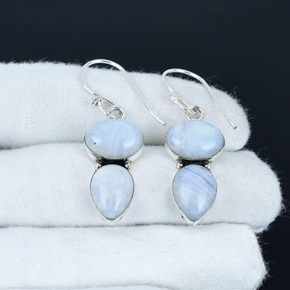 Rainbow Moonstone Gemstone Earrings