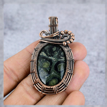 Black Galaxy Jasper Gemstone Pendant