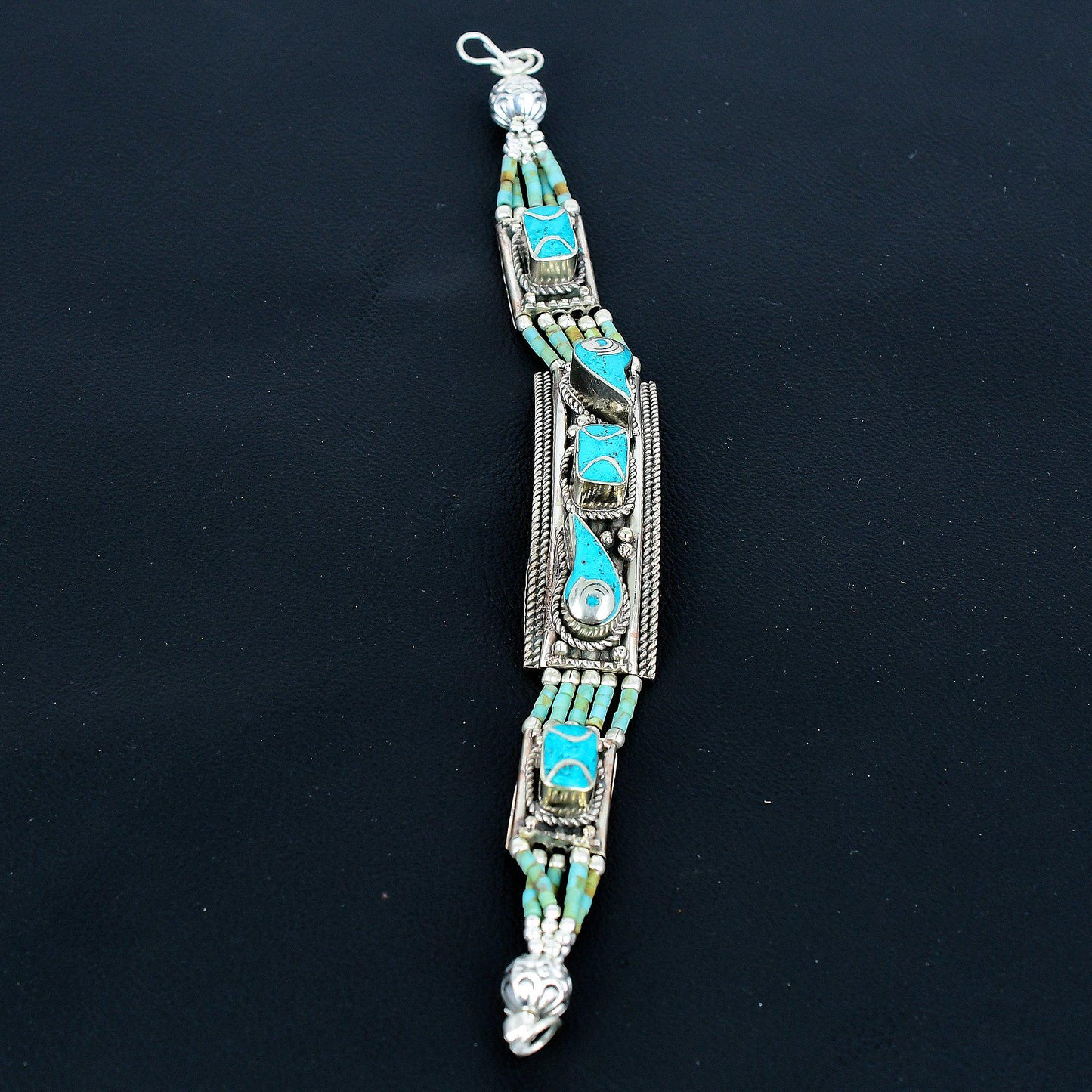 Turquoise Gemstone 925 Sterling Silver Bracelet