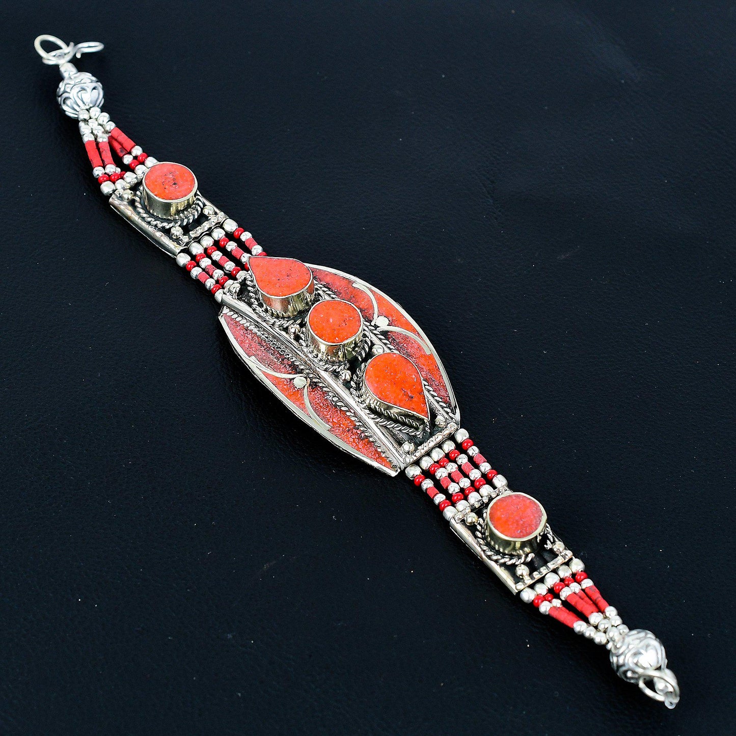 Red Coral Gemstone Bracelet
