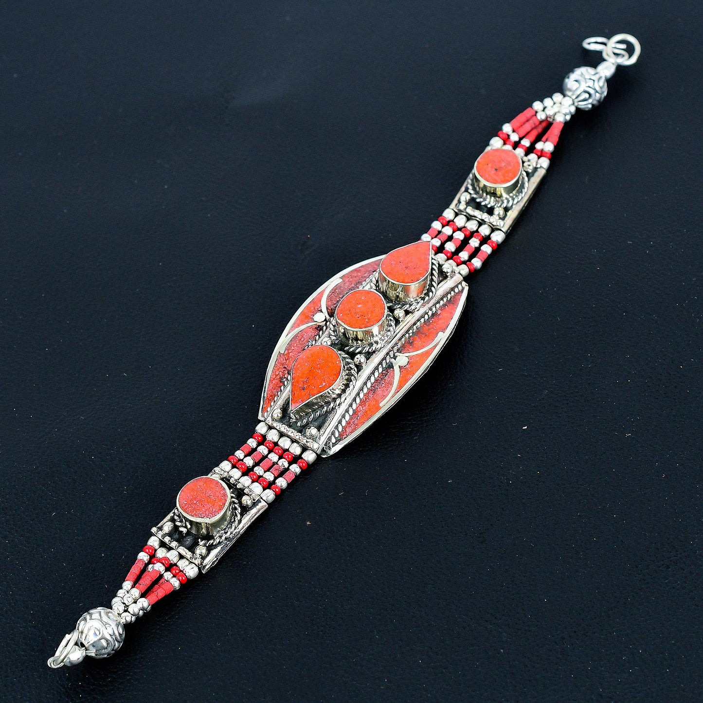 Red Coral Gemstone Bracelet
