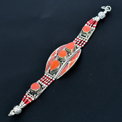 Red Coral Gemstone Bracelet