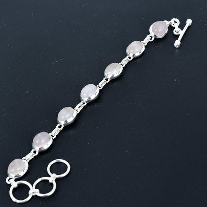 Pink Rose Quartz Gemstone Bracelet