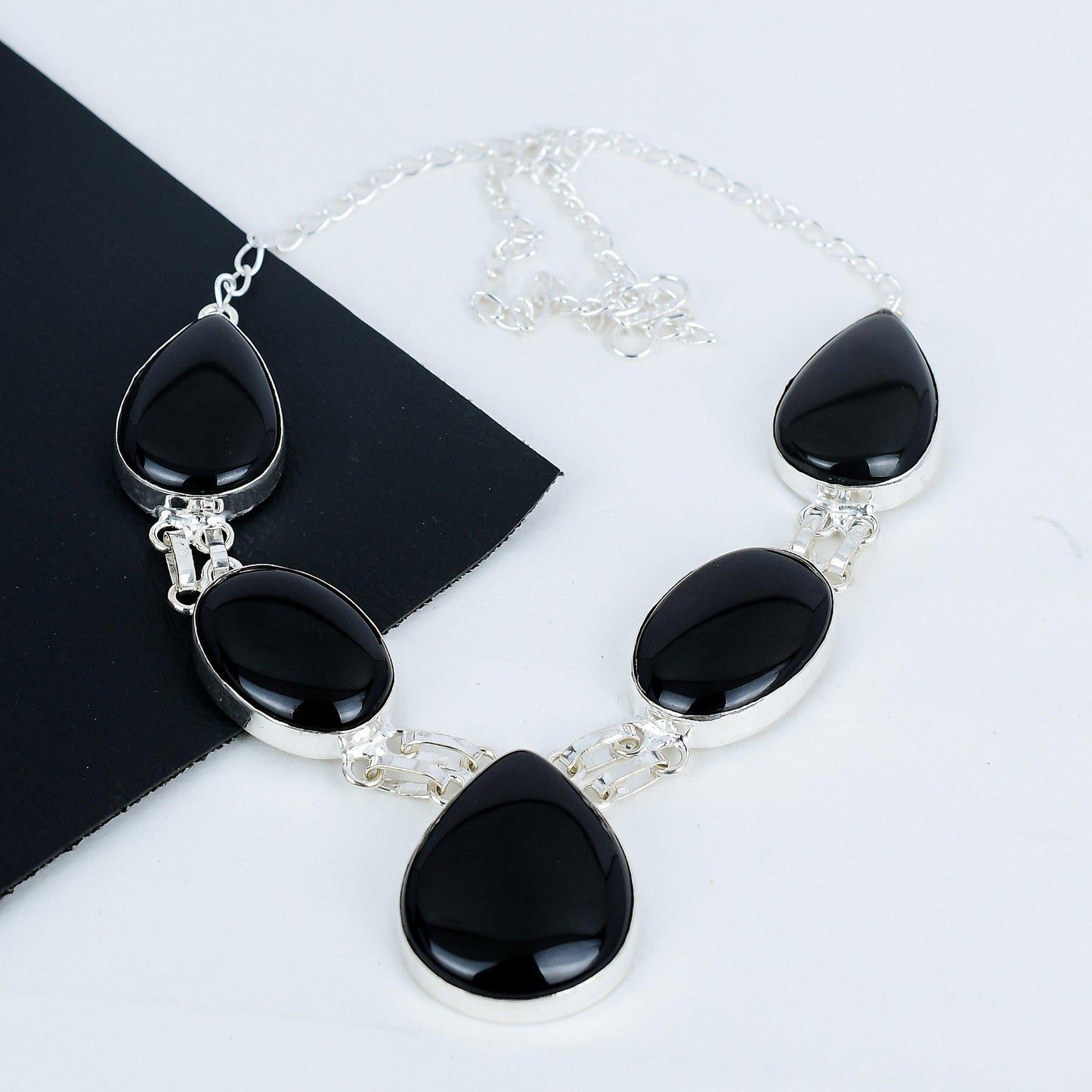 Black Onyx Sterling Silver Necklace