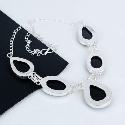 Black Onyx Sterling Silver Necklace