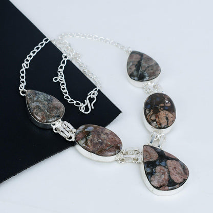 Brown Peanut Obsidian Necklace