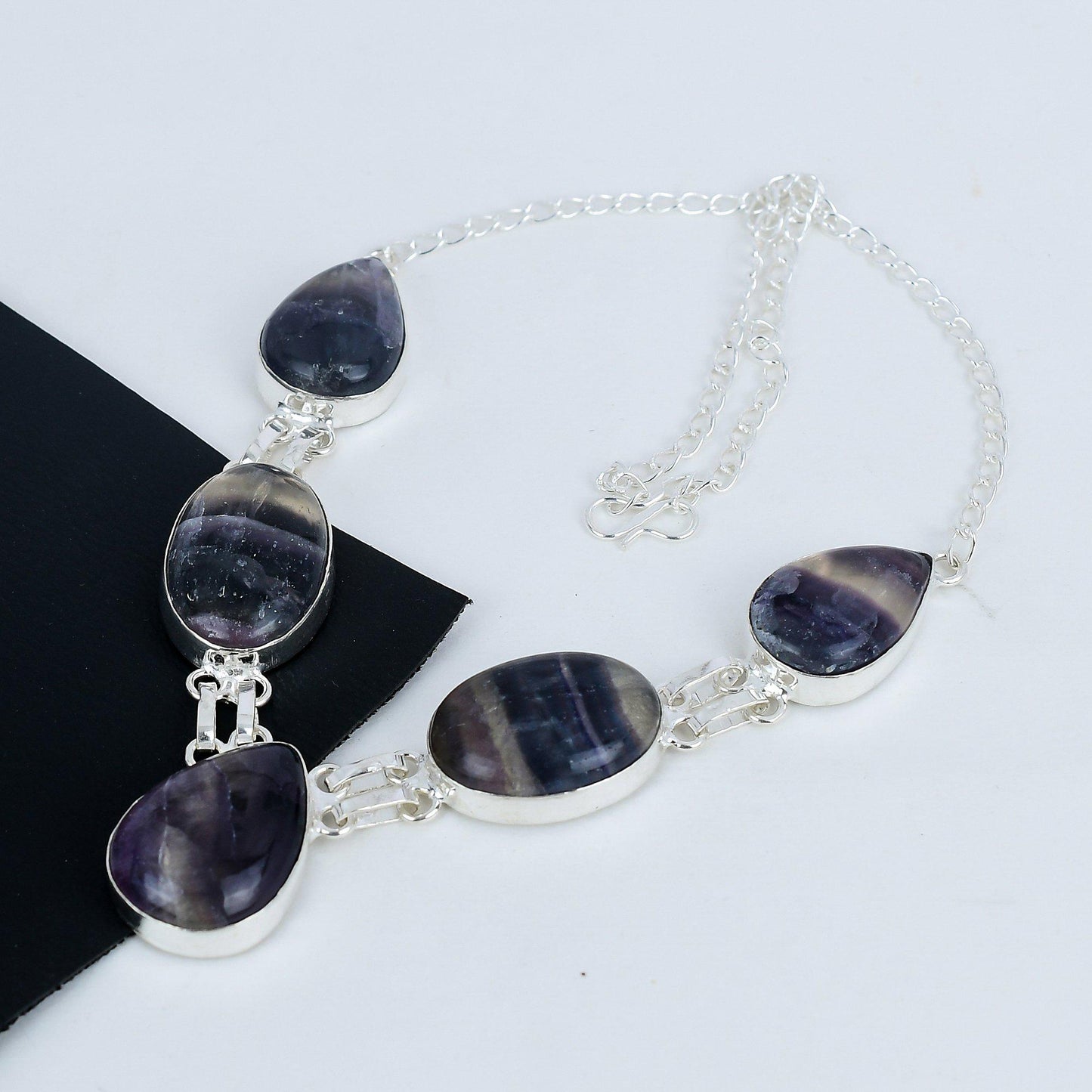 Green Fluorite Sterling Silver Necklace