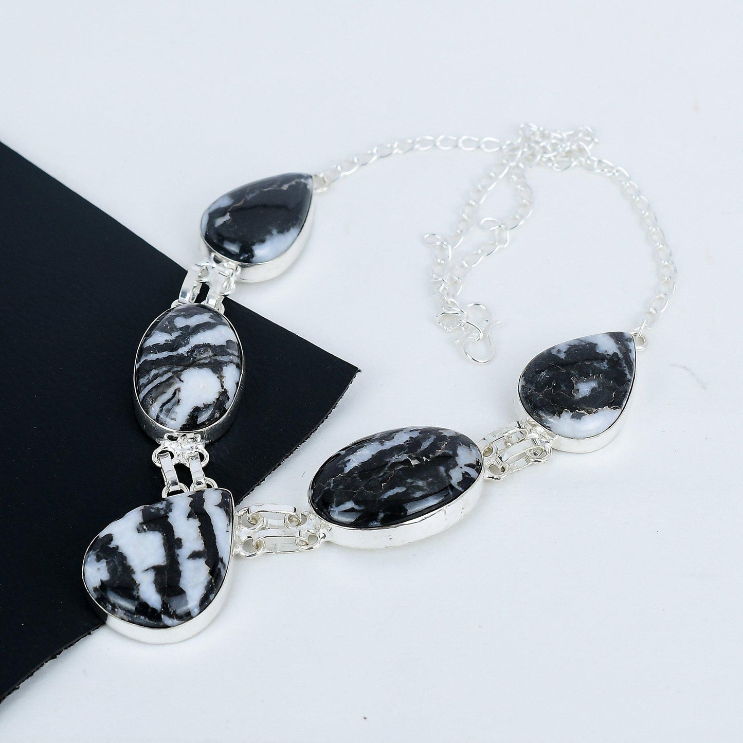 Brown Buffalo Jasper Sterling Silver Necklace