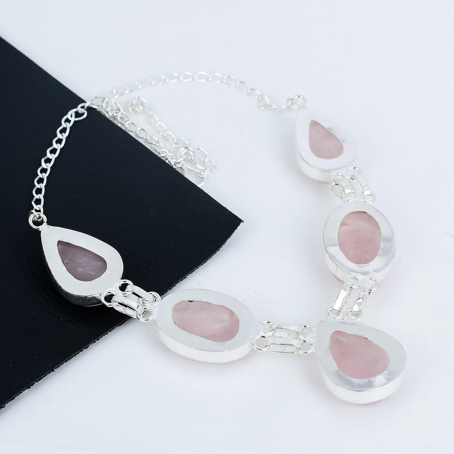 Rose Quartz Sterling Silver Necklace