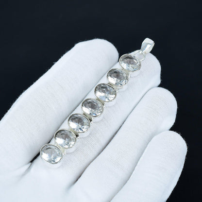 White Topaz Gemstone Pendant