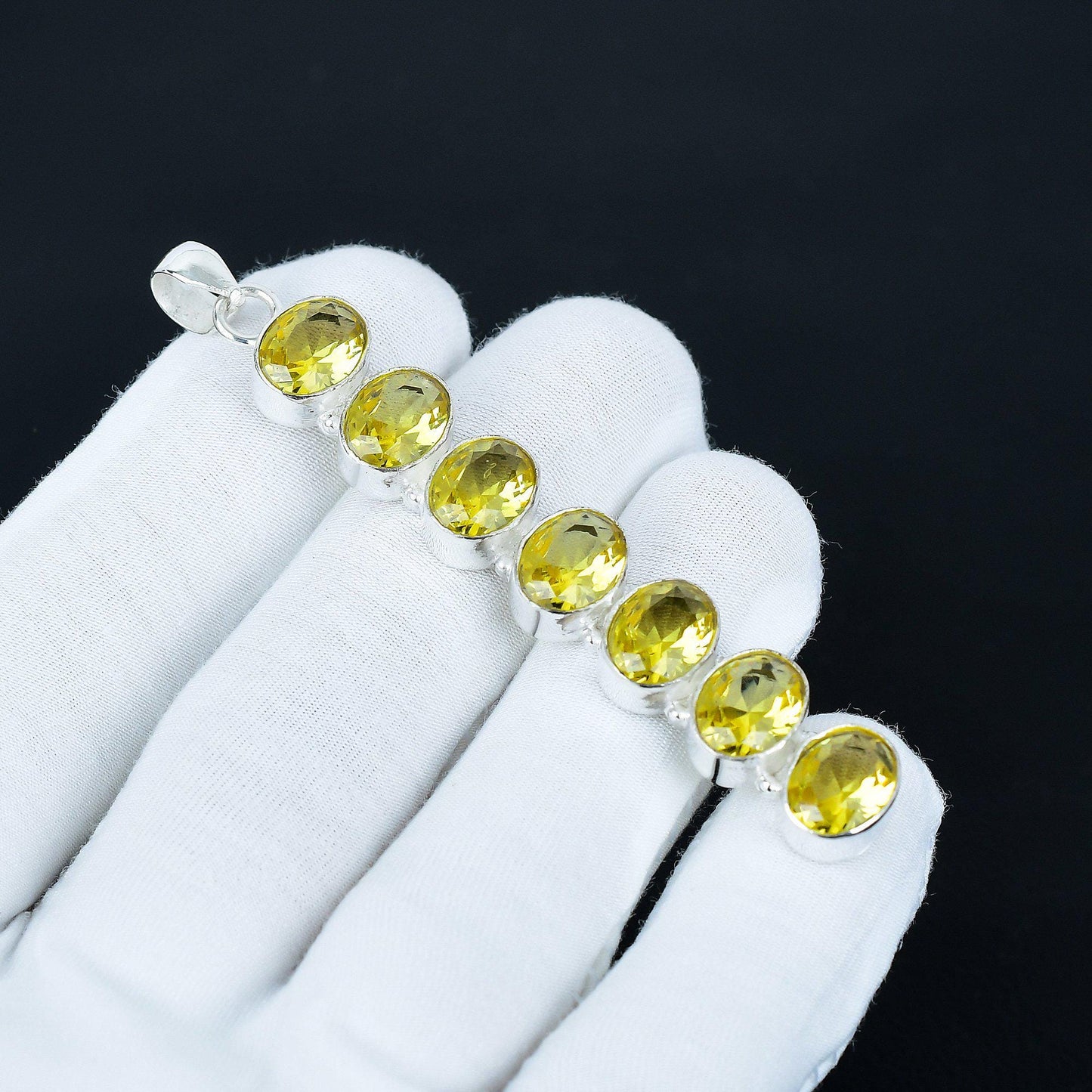 Yellow Citrine Gemstone Pendant