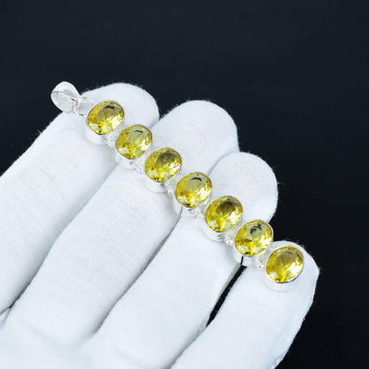 Yellow Citrine Gemstone Pendant