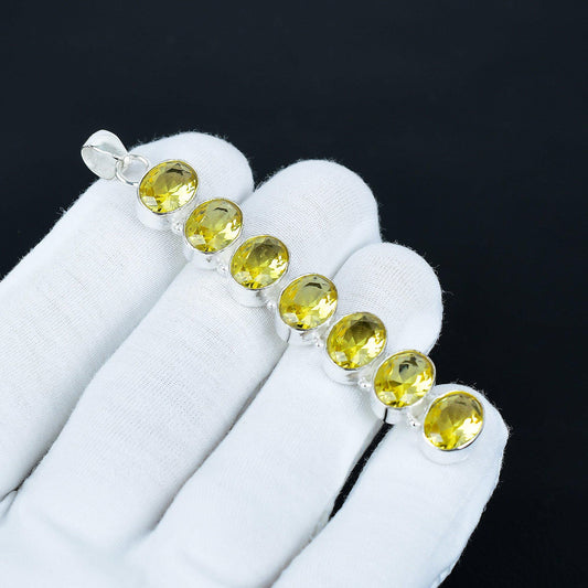 Yellow Citrine Gemstone Pendant