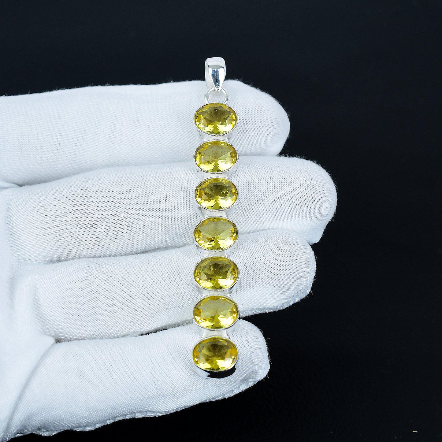 Yellow Citrine Gemstone Pendant