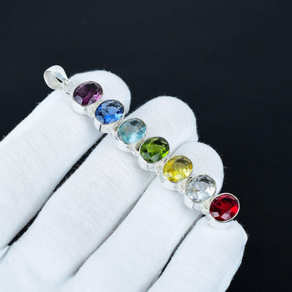 Rainbow Gemstone Pendant
