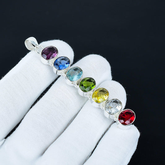 Rainbow Gemstone Pendant