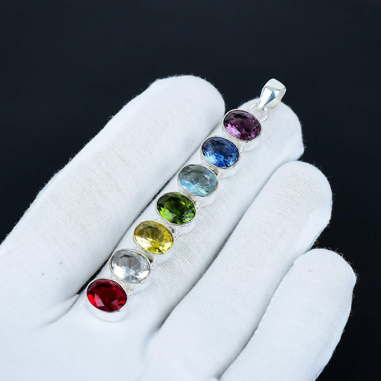 Rainbow Gemstone Pendant