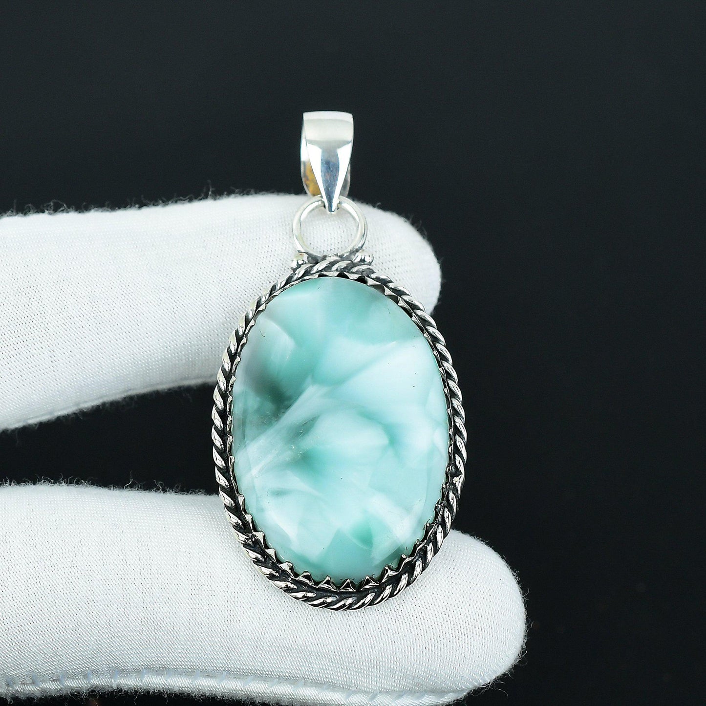 Blue Larimar Gemstone Pendant