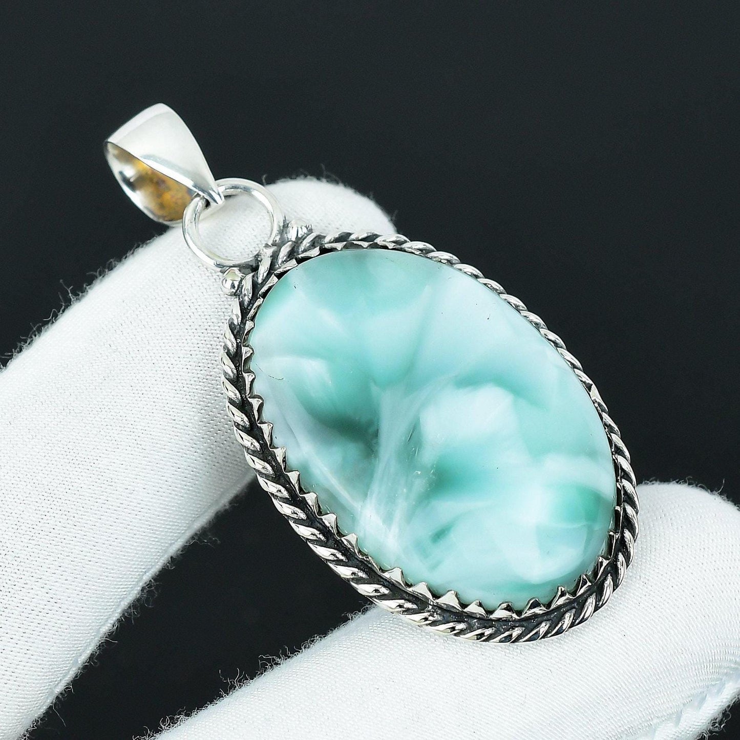Blue Larimar Gemstone Pendant