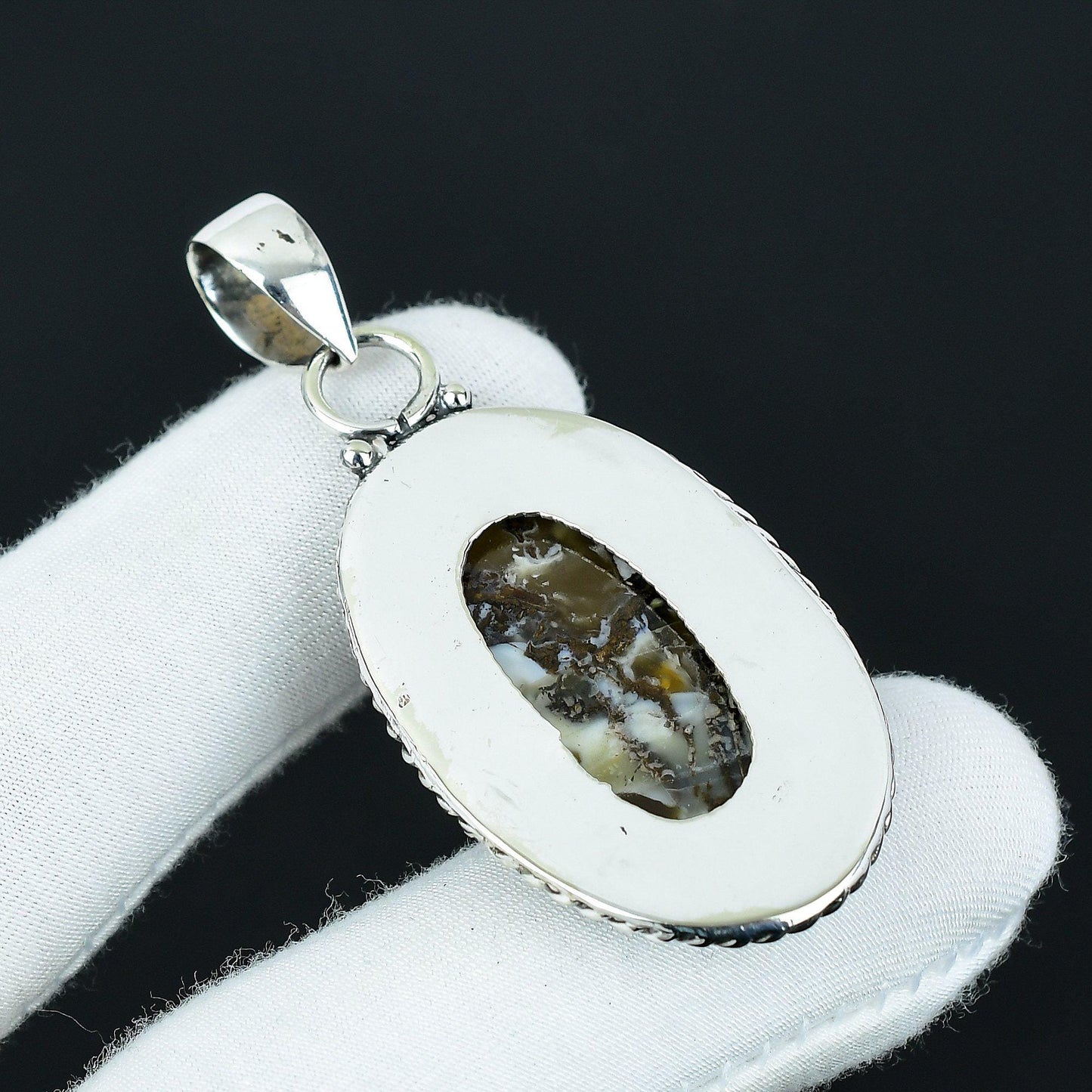 Brown Montana Agate Gemstone Pendant
