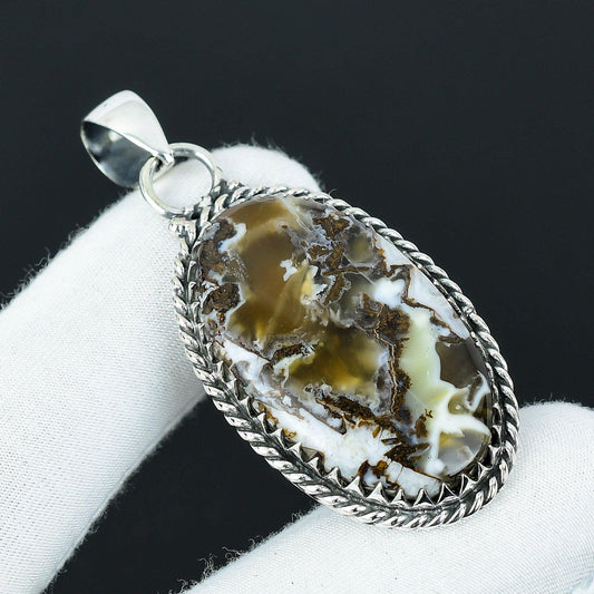 Brown Montana Agate Gemstone Pendant