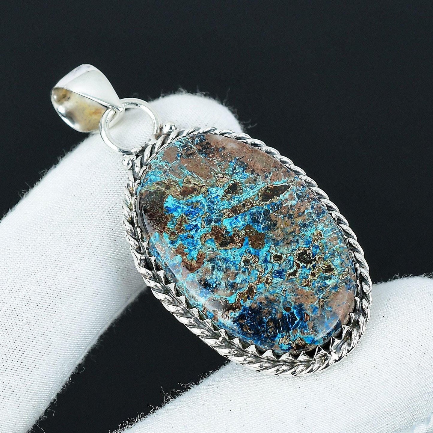 Blue Azurite Gemstone Pendant