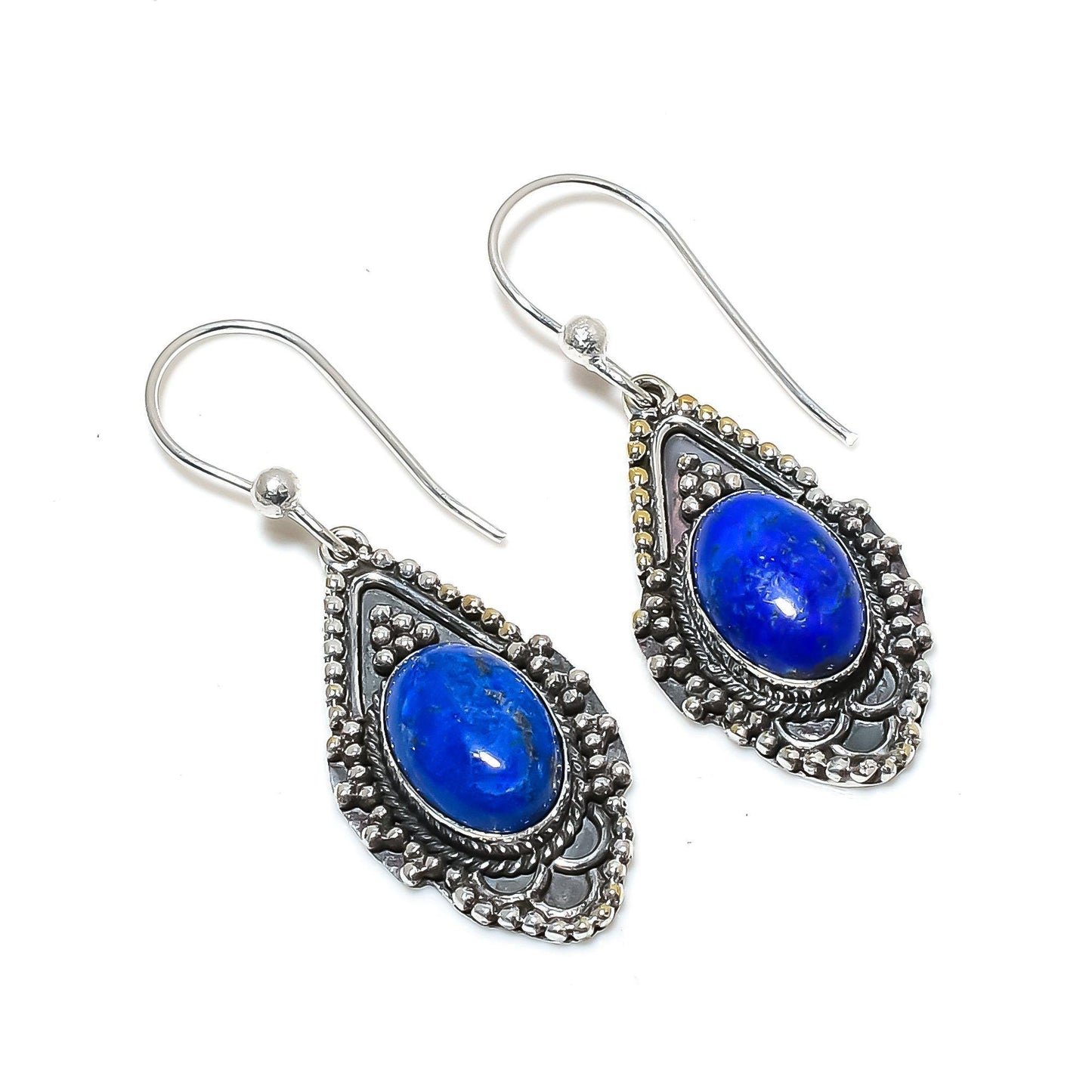 Blue Lapis Lazuli Gemstone Earrings