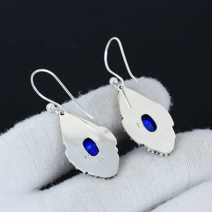 Blue Lapis Lazuli Gemstone Earrings