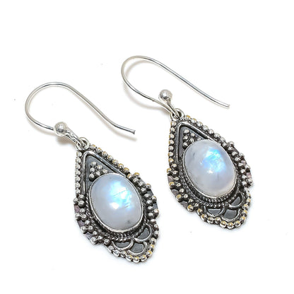 Rainbow Moonstone Gemstone Earrings