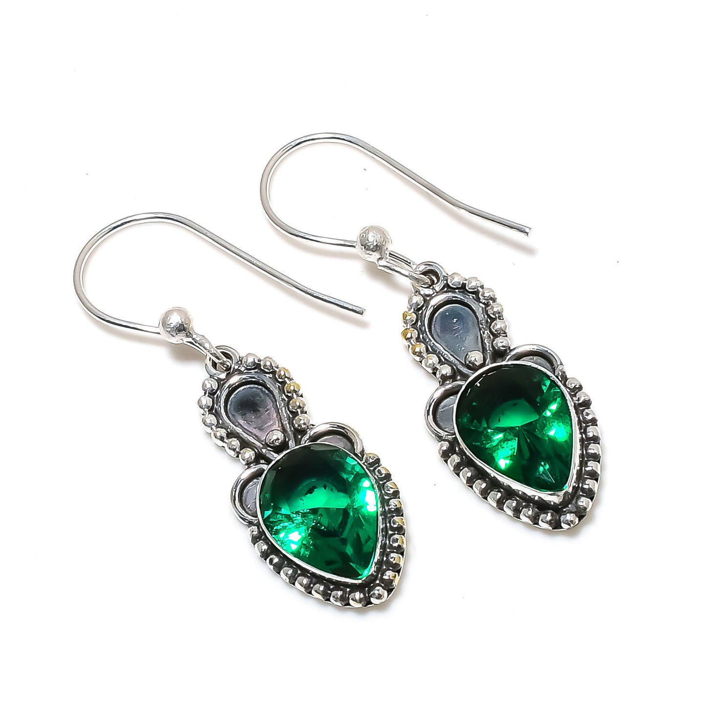 Green Tourmaline Gemstone Earrings