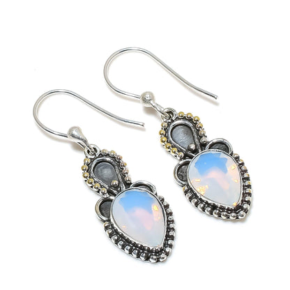 Milky Opal Gemstone Earrings
